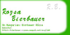 rozsa bierbauer business card